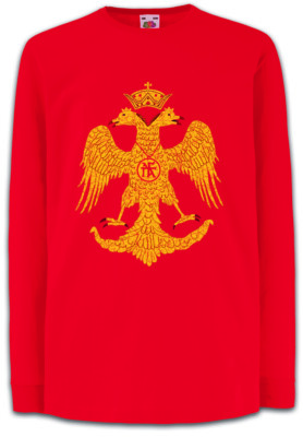 Byzantium Eagle Flag I Kids Long Sleeve T-Shirt Rome Empire Byzanz Roman Legion