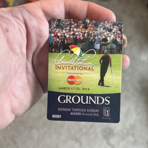 2014 Arnold Palmer Invitational Grounds Distintivo Mastercard Tiger Woods - Foto 1 di 3