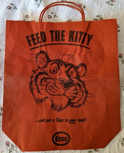 Vintage 1960s Esso Feed The Kitty Halloween Bag - Afbeelding 1 van 10