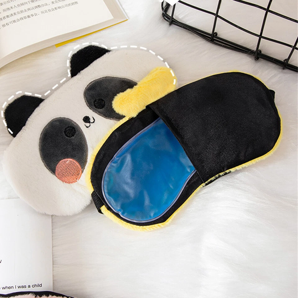 Plush Eye Mask Blackout Relieve Fatigue Comfortable Sleep Relax Cartoon Cute - Image 4 of 4