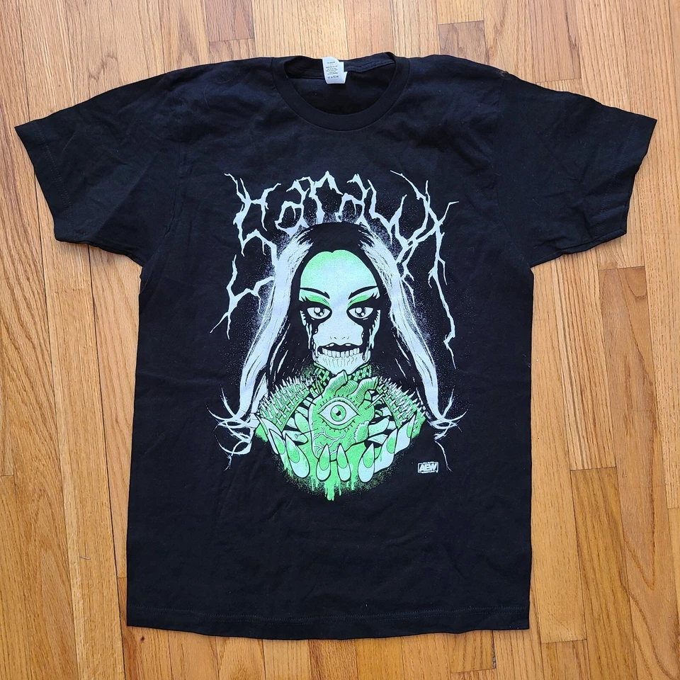 Saraya VooDoo T 恤 AEW M 中号 Paige WWE Diva NXT Outcasts Absolution PCB — 第 2/4 张图片