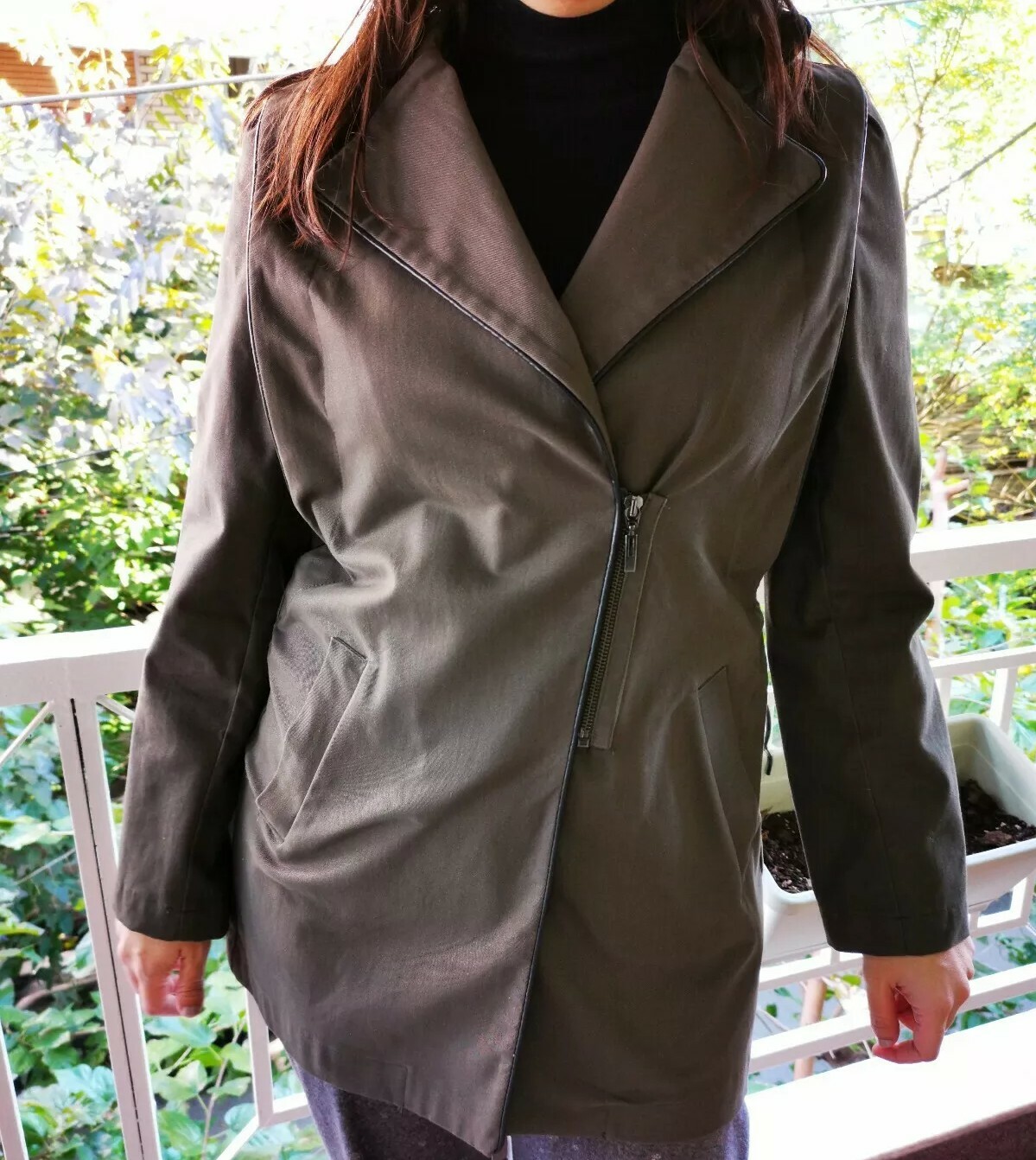 ALTRA Giacca donna cappotto slim fit taglia media verde scuro nuova