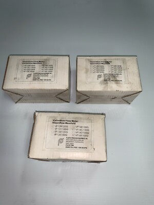 Lot of (3) NIB - Plastic Process Equipment #VF16E100G Visionflow Flow Meter