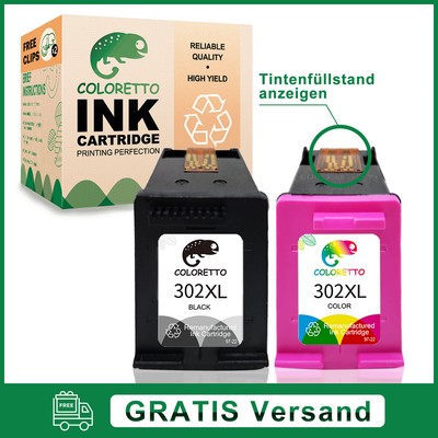 Tintenpatronen für HP 302XL OfficeJet 4654 5220 DeskJet ...
