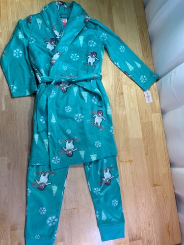 New Girl’s Winter PolarBear Snowboarding Theme 3 Piece Robe & PJ Set—SUPER SOFT* - Picture 5 of 7