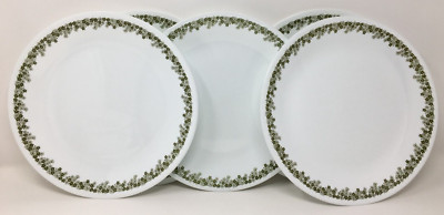 Set of 5 VTG Corelle Corning Spring Flower aka Crazy Daisy 10.25'' Dinner Plates