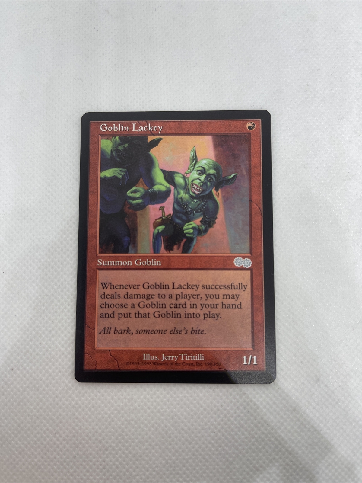 MTG 1x Goblin Lackey Urza's Saga Regular LP FREE SHIPPING