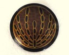 Unique Design Vtg Large Round Enameled Metal Decorative Button for Coat or Cape — photo 1