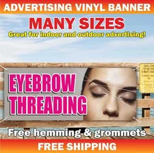 EYEBROW THREADING Advertising Banner Vinyl Mesh Sign beauty salon barber hairs