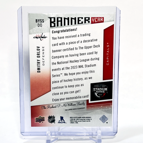 Dmitry Orlov 2023-24 SP Game Used #BYSS-DO Banner Year Stadium Series Relic - Picture 2 of 4