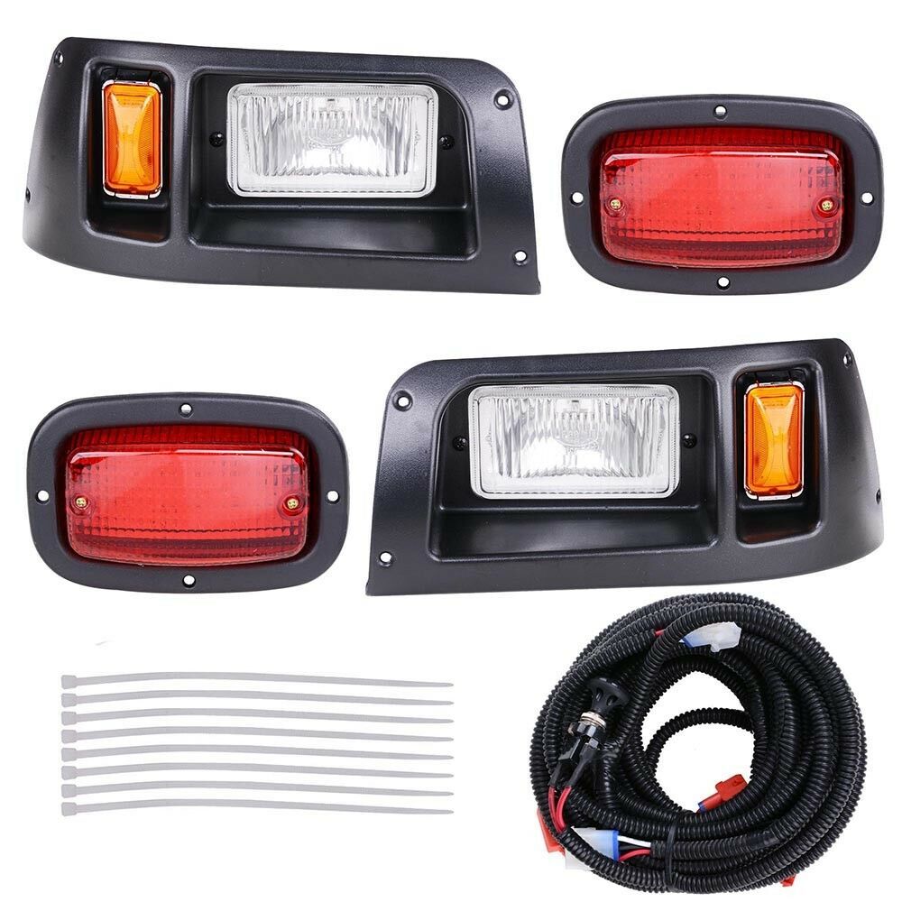 Golf Cart Adjustable Halogen Headlight Tail Light Kit for Club Car DS 1982-Up