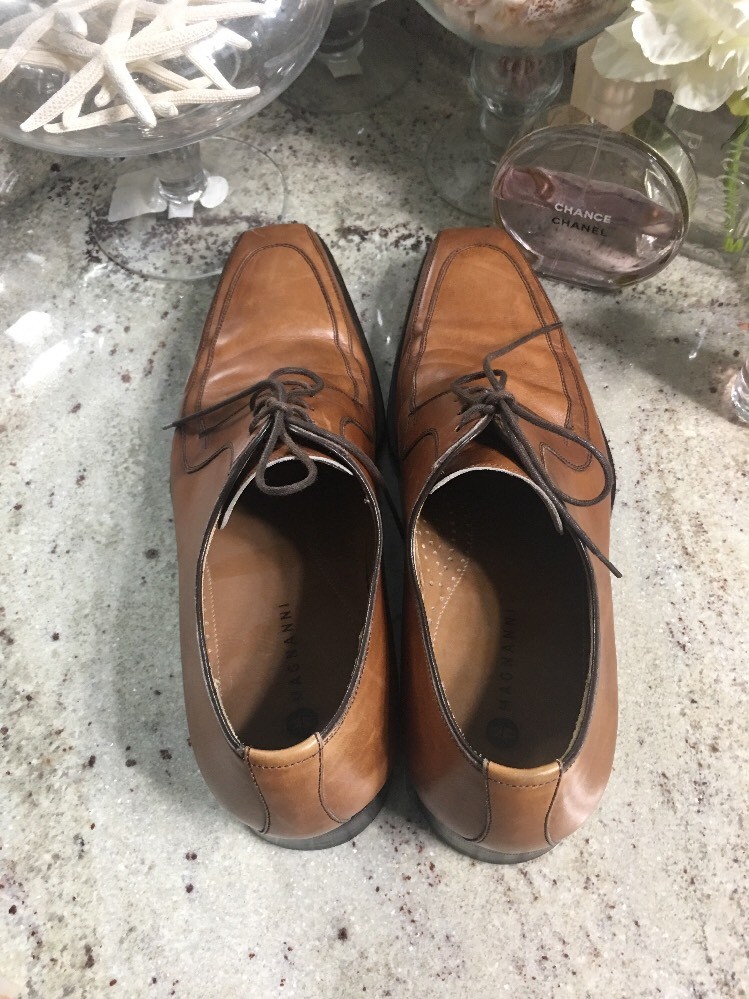 Magnanni Light Tan Apron Toe Lace Oxford Loafer Brown Men\'s Size 9.5 Men main image 4