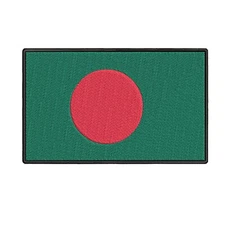 Embroidered Iron On Bangladesh Flag Patch Sew On Bangladeshi Badge India Dhaka