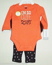 Halloween So Cute It's Scary Infant Girls Bodysuit Tutu Leggings 3 Months