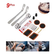 9Pcs Bike Puncture Repair Kit Bicycle Tire Repair Tube Patch Glue Fix Tool Set