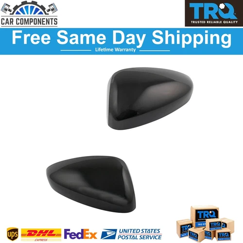 TRQ Exterior Door Mirror Cap Cover Pair Set LH & RH Sides for Honda Accord Sedan