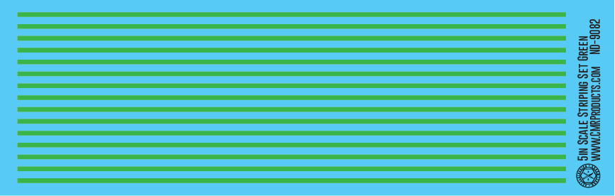 N Scale - Scale Striping Set 5in Green
