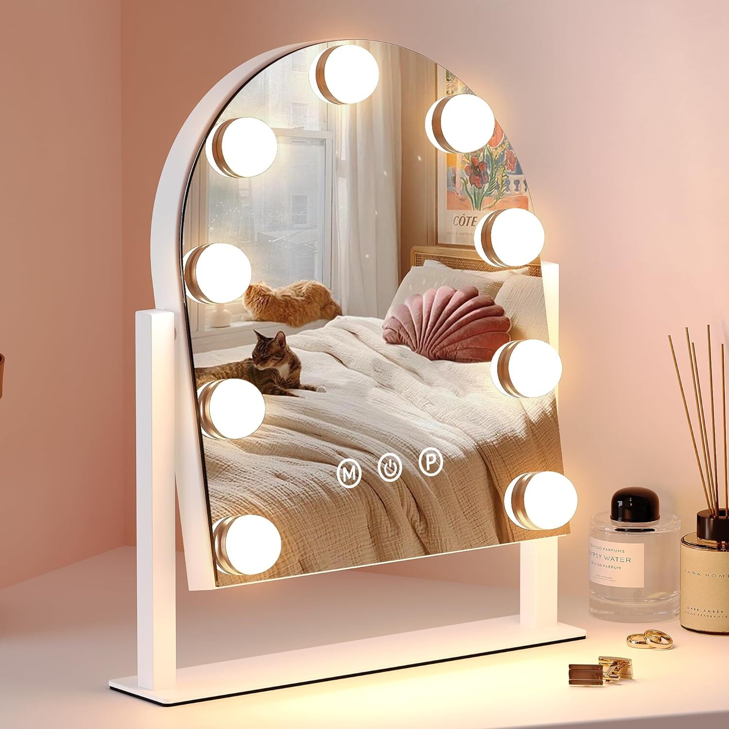 Hollywood Vanity Mirror with 9 LED Light Bulbs