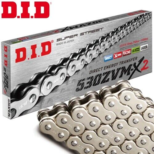 DID 530ZVM-X2 Top Kette 90 Rollen Silber Endloskette X-Ring Motorrad Antrieb - Foto 1 di 2