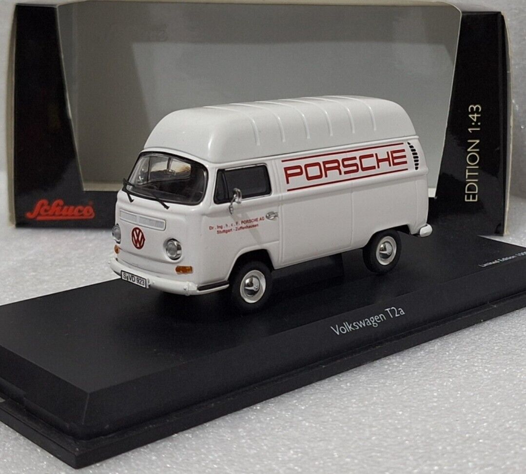 在庫処分セール テ Porsche Van T2a VW Volkswagen 10) 1967 Schuco 1:43 White シュコー