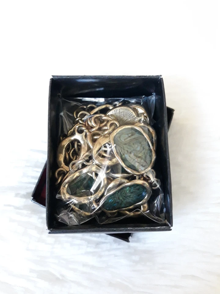 COLLAR LARGO AVON UNDERWATER PARADISE (LATÓN BRUÑIDO Y ABULÓN) NUEVO PRECINTADO Foto 2 de 4