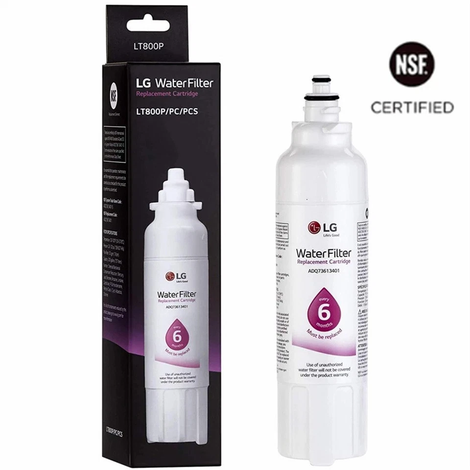 Filtro de agua de repuesto para refrigerador LG LT800P 3 PIEZAS nuevo sellado ajuste ADQ736134 Foto 2 de 2