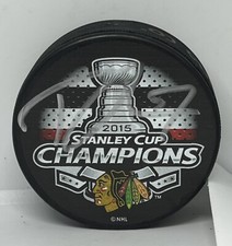 Trevor Van Riemsdyk signed Chicago Blackhawks 2015 Stanley Cup Champs Puck #2