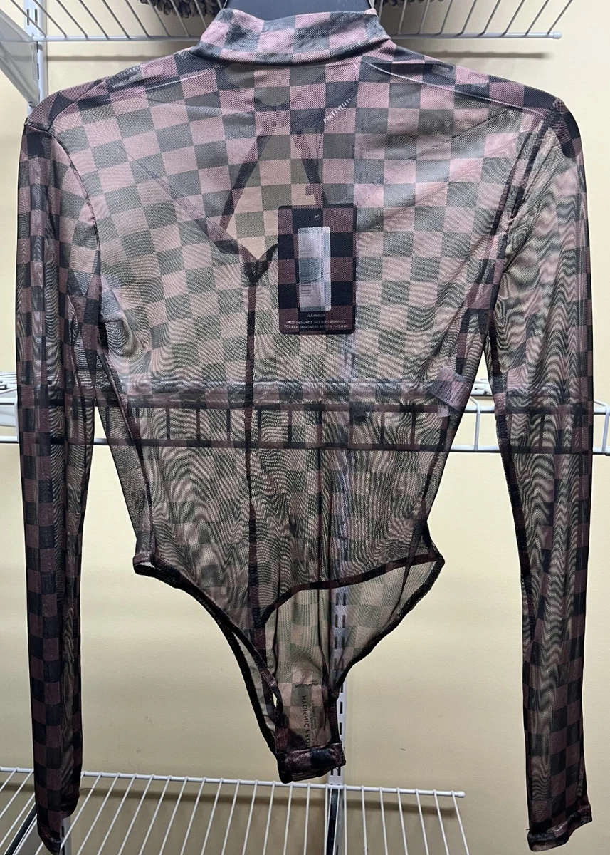 Checkerboard bodysuit on sale