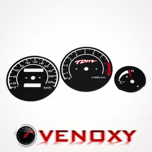 Yamaha TDM 850 1991-1995 KM/H Aftermarket Instrument Cluster Black Gauge Faces - 第 1/1 張圖片