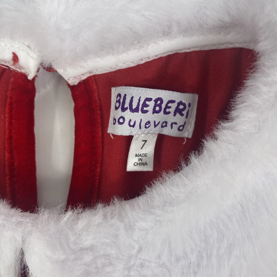 Vestido Blueberi Boulevard Navidad Vacaciones Rojo Papá Noel Niñas Talla 7 Foto 3 de 4