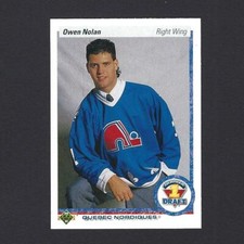 Vintage 1990-91 Mint Upper Deck - Owen Nolan RC, Card #352 - Quebec Nordiques