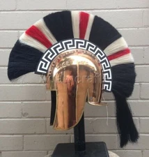 18 gauge Steel Copper Coated Medieval Greek Corinthian Helmet Spartan Helmet ZP