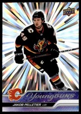 2023-24 UPPER DECK YOUNG GUNS OUTBURST SILVER JAKOB PELLETIER ROOKIE CALGARY