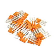 Lot of 25 TE Connectivity SNK905303R0000 Push-In Jumper Bars, 3-Position, 32A