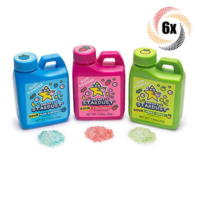 6x Jugs Sweet Bandit Sneaky Stardust Assorted Flavor Gum Powder | 1.94oz