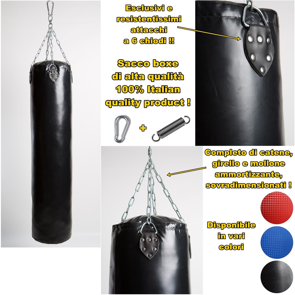 sacco boxe professionale 100 120 150 180 cm vuoto allenamento muay