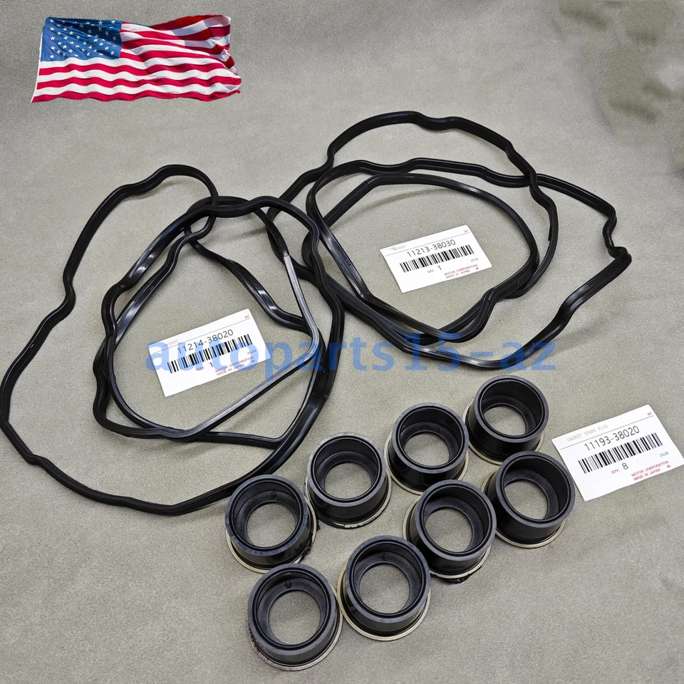 New Valve Cover Gasket+Spark Plug Seal Set For Lexus 2007-2017 LS460 LS600h New Foto 3 de 4