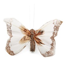 Package of 12 Feathered Artificial 3-1/2" Butterflies with Alligator Clips