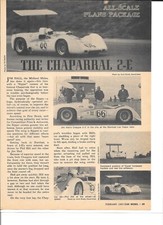 Chaparral 2E Slot Car All Scale Plans Vintage Magazine Article PHOTOCOPY