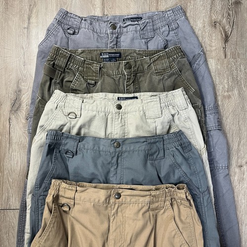 Lot of 5 - 5.11 Men's Tactical Cargo Pants 34x30 Gray Brown Green Blue