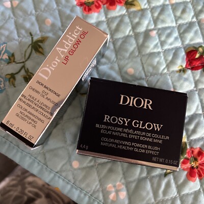 Dior Rosy Glow Color-Reviving Powder Blush #015 Cherry Rosewood Lip  Oil/ Duo - Main Image