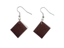 Book Earrings Miniblings Dangle Reader Pages Brown