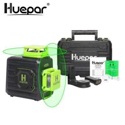 Huepar Grünes Licht 360° Selbstnivellierend Kreuzlinienlaser Professionelles - Bild 1 von 4