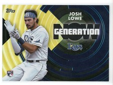2022 Topps Update Generation Now Gold #85 Josh Lowe RC (Rays)/75