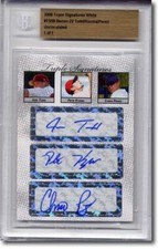 Jess Todd * Pete KOZMA * Chris Perez Autograph Rookie Auto BGS 1/1