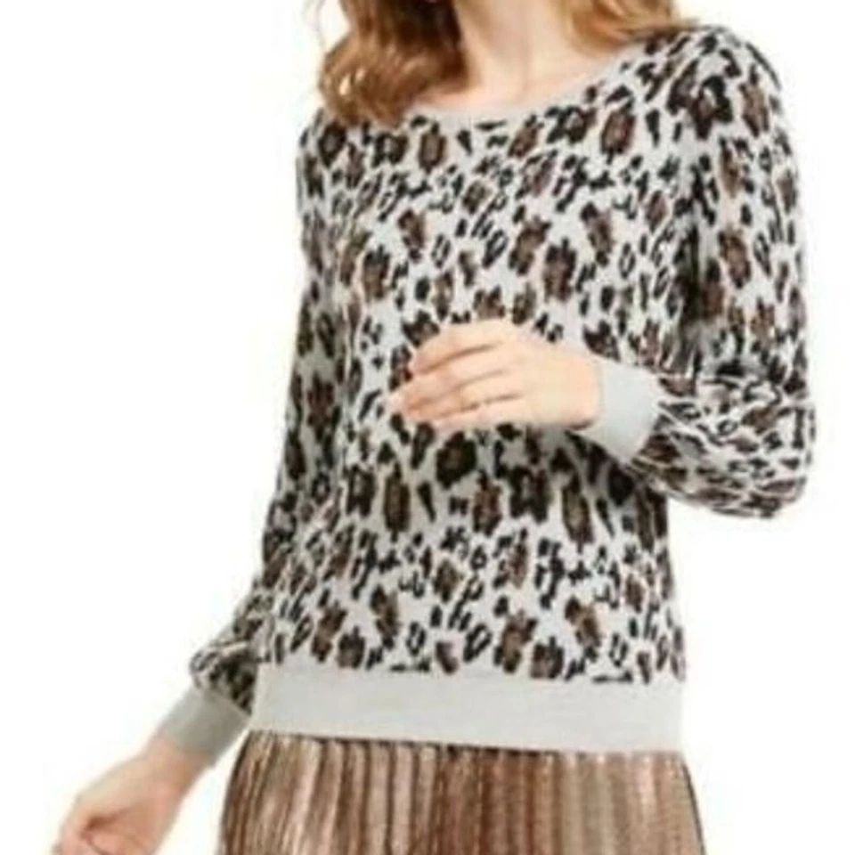 Suéter Alfani Metálico Estampado Animal-Leopardo - Talla: Pequeña Foto 2 de 4