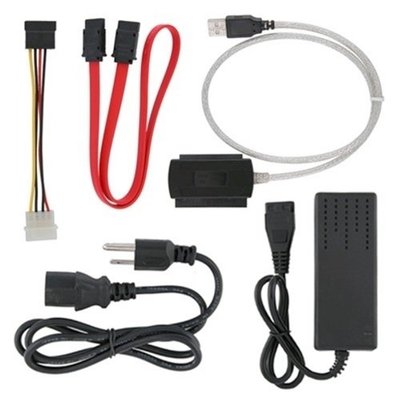 USB 2.0 to SATA PATA IDE 2.5'' 3.5'' HDD SSD Hard Drive Adapter Transer Cable Kit