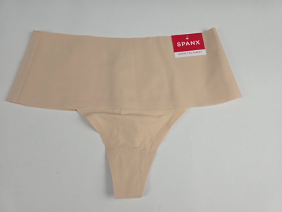 Spanx Undie-Tectable Thong Panties Size M. Soft Nude. NWT.