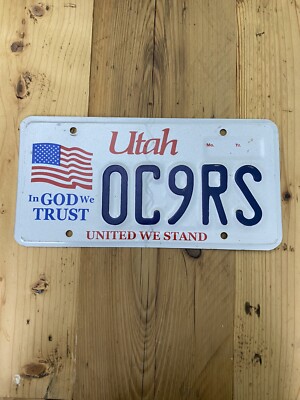 Oldtimer Utah In God We Trust US Auto Nummernschild 0C9RS
