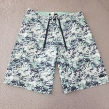 Nike Swim Trunks Mens 30 Blue Print Board Shorts Swimming Bathing Suit Pool Surf